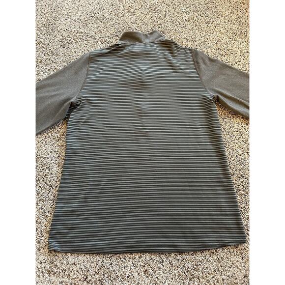 Patagonia sz L Men’s Shirt 1/2 Zip Pullover Stripes Gray Thumb Loops E24 - Picture 8 of 9